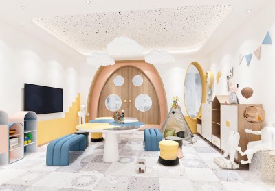 现代幼儿园儿童娱乐室3D模型下载